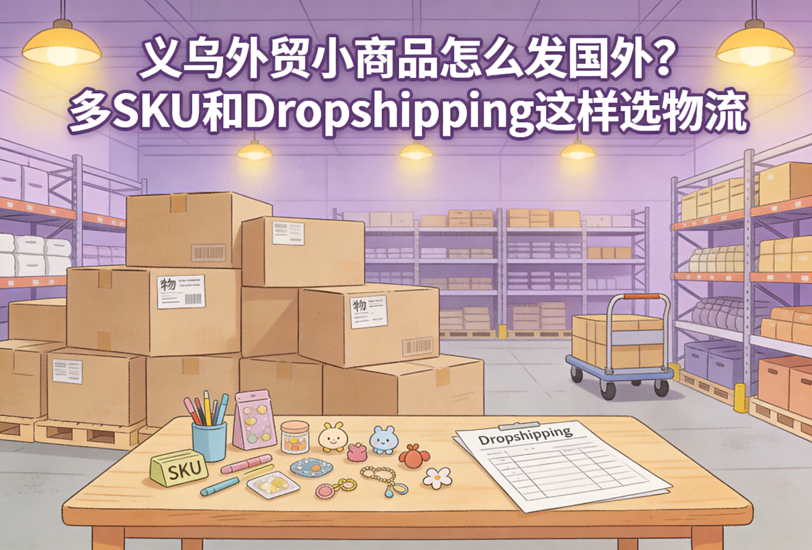 义乌外贸小商品怎么发国外?多SKU和Dropshipping这样选物流
