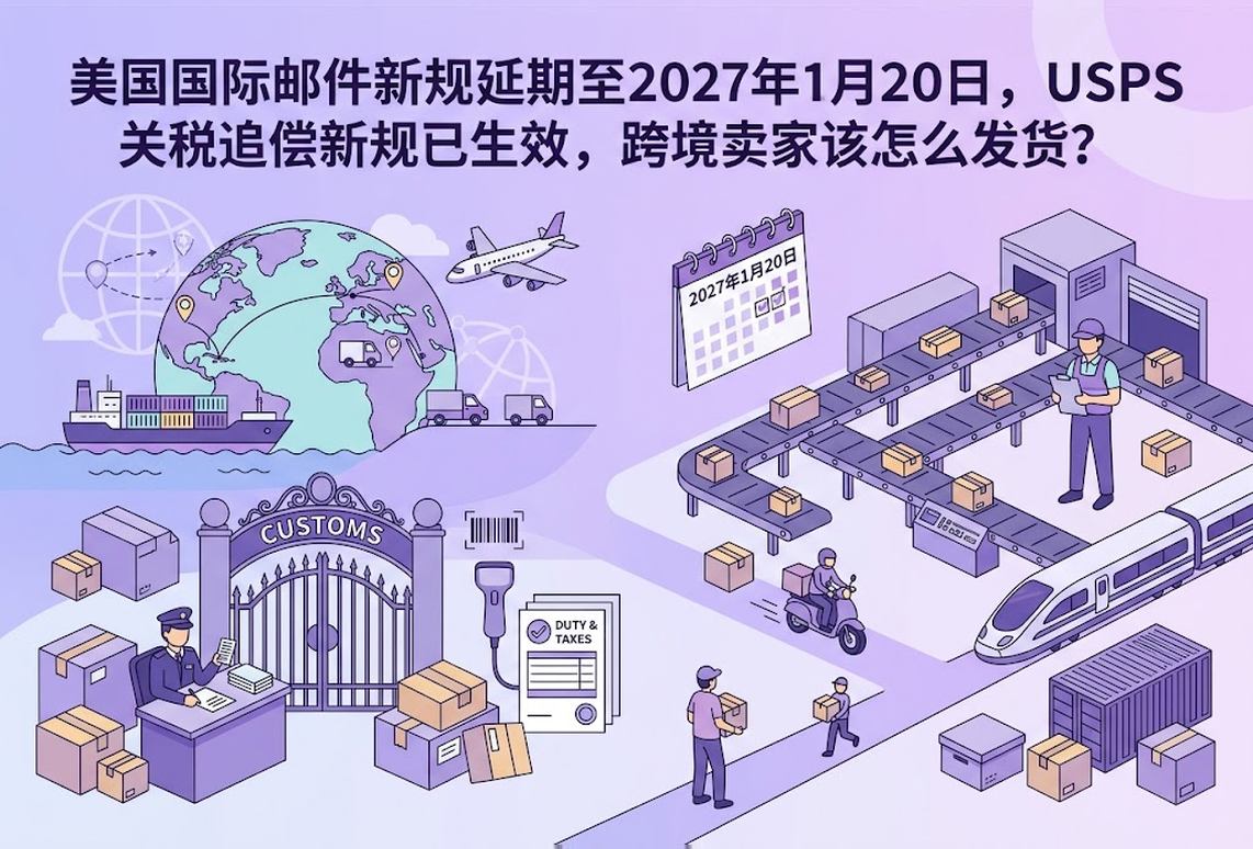 美国国际邮件新规延期至2027年1月20日，USPS关税追偿新规已生效，跨境卖家该怎